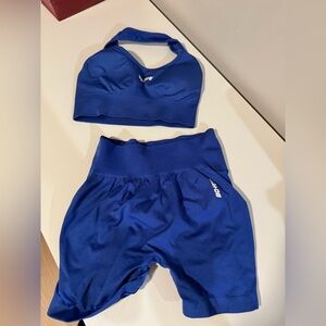 Bo&Tee Blue Sports Bra and Shorts Set